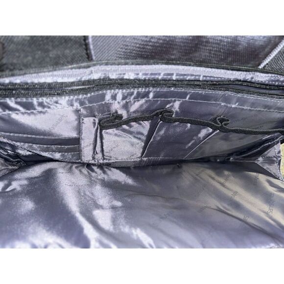 Samsonite Computer Laptop Softside Briefcase 16x13” Black Canvas 2 Large Pockets - Picture 4 of 6